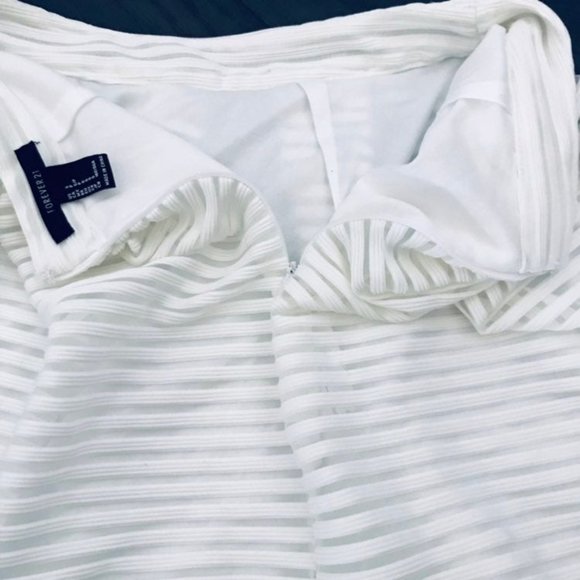 NWOT Forever 21 White/Ivory High Waisted Fit & Flare Mini Skirt - Picture 7 of 7